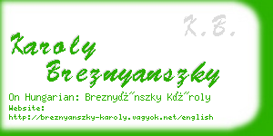 karoly breznyanszky business card